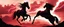 Placeholder: full silhouette of a horse rearing up(on left side, outlined by lighting), red sky, lightning bolts(from top to bottom left), in the speed force