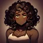 Placeholder: anime style, girl, brown skin, many freckles, curly hair, high quality, detailed.