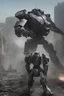 Placeholder: Armored core robots are in urban areas