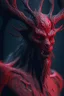 Placeholder: Red wendigo ,strong texture, extreme detail, octane render