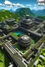 Placeholder: a flying minecraft base industry