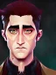 Placeholder: Portrait of a 30 year old strange gay warlock like Jake Gyllenhaal