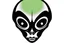 Placeholder: alien head clip art stencil