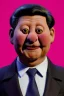 Placeholder: Waist up muppet Portrait, Xi Jinping as muppet doll, black suit and red tie, photo studio, blue background, unreal engine 5, concept art, art station, god lights, ray tracing, RTX, lumen lighting, ultra detail, volumetric lighting, 3d.