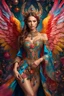 Placeholder: Gorgeous photography full body Beautiful super model Russian dressing Lady Angel colorful art conceptual, amazing artwork, hyper detailed, ultra maximalist quality, 12k , close-up portrait,crystal ornaments vbackground