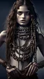 Placeholder: The body and soul of a beautiful woman with chains