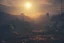 Placeholder: highly detailed post apocolyptic scene, sunset, illustration, cinematic lighting, 4k, 8k, octane render, digital concept art, trending on artstation, pinterest, extremely detailed, ambient lighting.