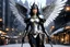 Placeholder: (in the style of Orion, by Masamune Shirow) (photo from a movie by Ray Harryhausen) she is a female fallen angel wizard in a city called Harbour City. Harbour City is a city of wealth and prosperity and is controlled by a powerful group known as the "Council". She has lived in the city all her life, and she is very comfortable with the Council and their rules.