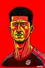 Placeholder: Robert Lewandowski Polish soccer player cartoon 2d