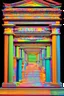 Placeholder: Words are architecture that shape the temple through which your essence is received; Lowbrow post-modern art with a technicolor color palette