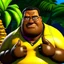 Placeholder: dunkelhäutiger mensch peter griffin in fortnite mit banane