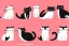 Placeholder: cute cat isolated illustrations