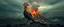 Placeholder: Neubraxas older than God fire and darkness volcano Haiti god with rooster head and serpent legs as a vision of the beginning of awakening within a dream of paint color and time, 365