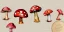 Placeholder: exquisite whimsical mushroom watercolor, delicate mushroom, cute, adorable, linen backdrop, warm colors