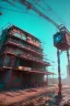 Placeholder: futuristic pinhole camera in Kente, rusted clocks lens, cinematic, scaffolding, cyberpunk, 8k quality