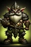 Placeholder: gnome warrior enraged fury berserker fantasy barbarian armored