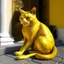 Placeholder: Neoclassicism cat realistic yellow cote d'azur