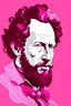 Placeholder: portrair of pushkin in pink color