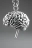 Placeholder: brain made by silver cuban chain