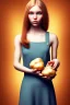 Placeholder: Girl holding potatoes