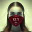 Placeholder: Mystery red meat face mask, dramatique, art background, dramatic lighting, volumetric lighting, hyperrealisme, 8k, high quality, lot of details, fit within portrait