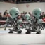 Placeholder: Alien robots in a curling competition