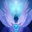 Placeholder: Angel crystalline, blue,pink , cosmic, opalescent, gemstones, crystals, other worldly,water,bright, ice background, snow lake blue