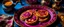 Placeholder: Dark magenta cosmic pancakes designed in medieval tapestry painted by Michelangelo di Lodovico Buonarroti Simoni