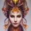 Placeholder: portrait,"Insanely detailed photograph of a beautiful Queen of the light Goddess,gorgeous clean face, highly intricate dress,intricately designed colorful mardigras decorations in hair,ominous,elegant, highly detailed hair, digital painting, artstation, concept art, smooth, sharp focus, illustration, art by artgerm and greg rutkowski, alphonse mucha,Dan witz, 8 k,looking downward,album cover art,fantasy