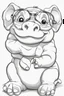 Placeholder: Outline art for cute coloring pages with Hippopotamus with glasses, full body, white background, sketch style, only use outline, clean line art, no shadows and clear and well outlined.