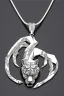 Placeholder: White gold tiger necklace