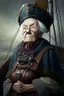 Placeholder: old woman captain of medival ship