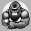 Placeholder: Art illustration gorilla lineal art