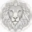 Placeholder: Outline for lion head with in flawors background pencil sketch only mandalas style clean line art white background, no shadows and clear and will outlined