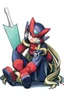 Placeholder: Megaman Zero, Sitting, HD, Clean, One Piece Anime Art Style