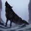 Placeholder: five Dark wolfs pack, detailed matte painting, deep color, fantastical, intricate detail, splash screen, complementary colors, fantasy concept art, 8k resolution trending on Artstation, use only dark colors.