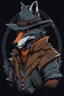 Placeholder: mysterius hunter with fox's mask like bloodborne style