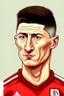 Placeholder: Robert Lewandowski Polish soccer player ,cartoon 2d