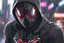 Placeholder: Miles morales in 8k nier automata drawing style, venom them, cinematic mood, neon effect, close picture, rain, highly detailed, high details, detailed portrait, masterpiece,ultra detailed, ultra quality