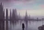 Placeholder: Futuristic city, people, lake, sci-fi, epic, philip wilson steer influence, hd, realistic painting