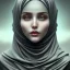 Placeholder: close up portrait of fog as woman in hijab, fine detail, highly intricate, modern surrealism painting, defined cracks and breaks, high-quality, volumetric lighting, 8k, ultrahd, George Grie, Marco Escobedo, Igor Morski,Brian Froud, Howard Lyon, Selina French,