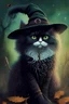 Placeholder: A witchy cat Bob Ross style