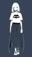 Placeholder: illustration for t-shirt design of Batman, vector illustration, optimize for bold lines, vibrant colors suitable for printing, centered, isolated, illustration, vibrant. Full body