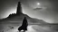Placeholder: Omani dark tower , dark Grayscale, Mystical Wise