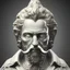 Placeholder: vintage style of statue thinking