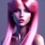 Placeholder: Girl with pink scene hair