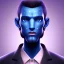 Placeholder: Man Blue Wearing make up avatar pandora