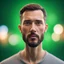 Placeholder: cut out head against greenscreen background,bokeh like f/0.8, tilt-shift lens 8k, high detail, smooth render, down-light, unreal engine