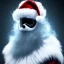 Placeholder: All Black Santa, ghost, wearing high tech mask, white smoke, dark, rage, high definition, ultra 8 k, volumetric lighting, blue fire, fog red rain