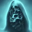 Placeholder: horror ghost blue background